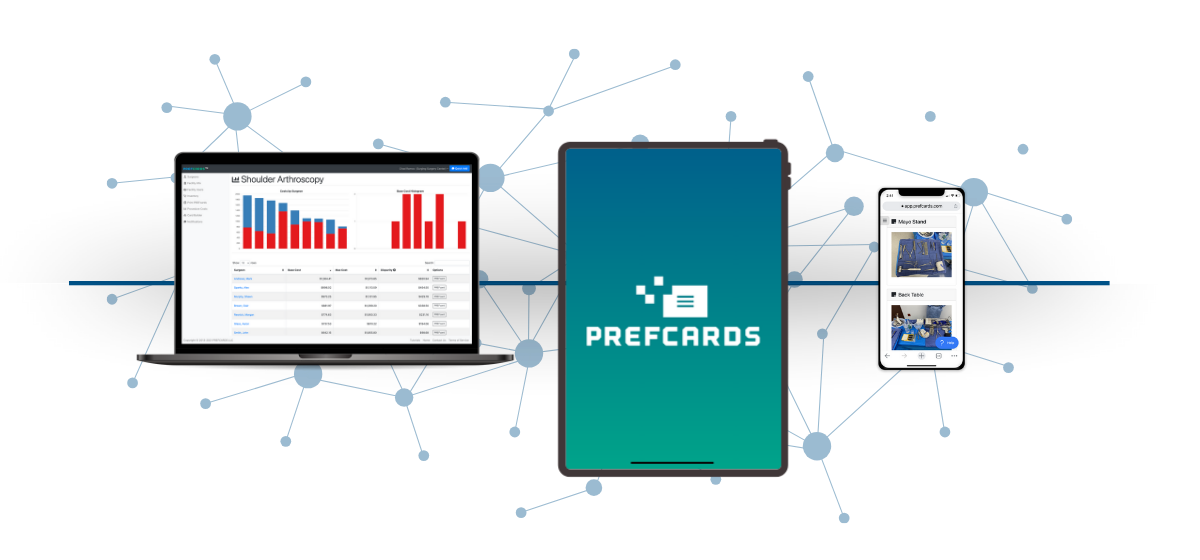 PREFcards surgical management software | PREFcards interface icons